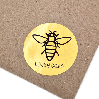 Einzigartige goldene Sticker mit Ihrem eigenen Design