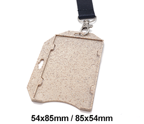 Kartenhalter aus Bioplastik vertikal/horizontal 85x54 mm