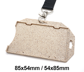Kartenhalter aus Bioplastik horizontal/vertikal 54x85mm mm