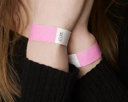 Babyrosa Tyvek-Einlassbänder