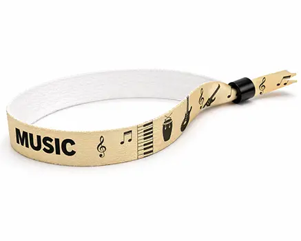 Beige Festivalbändchen für Musikfestivals