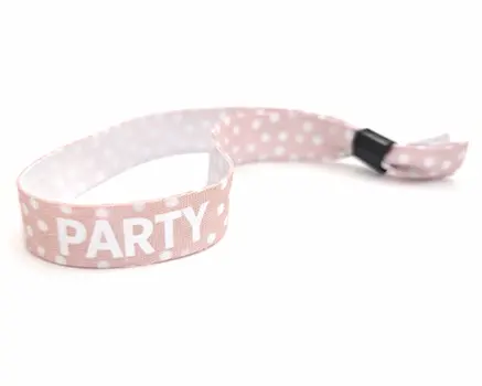 Rosa Festivalbändchen mit Punkten